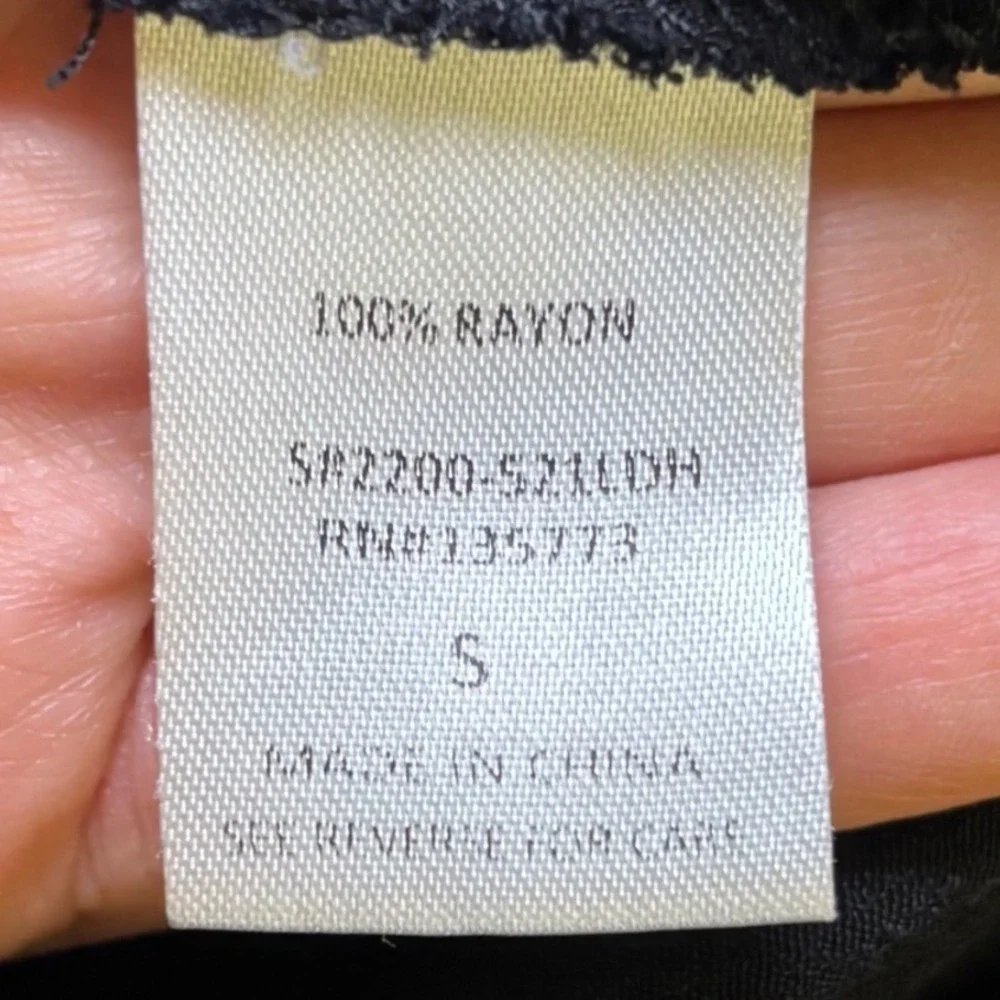 Olivaceous Black Tie Front Keyhole Maxi Dress Sz Small Coastal Vacation Travel